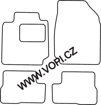 Autokoberce Nissan Micra K 12 3 dveřový 2003 -2010 Colorfit (3239)